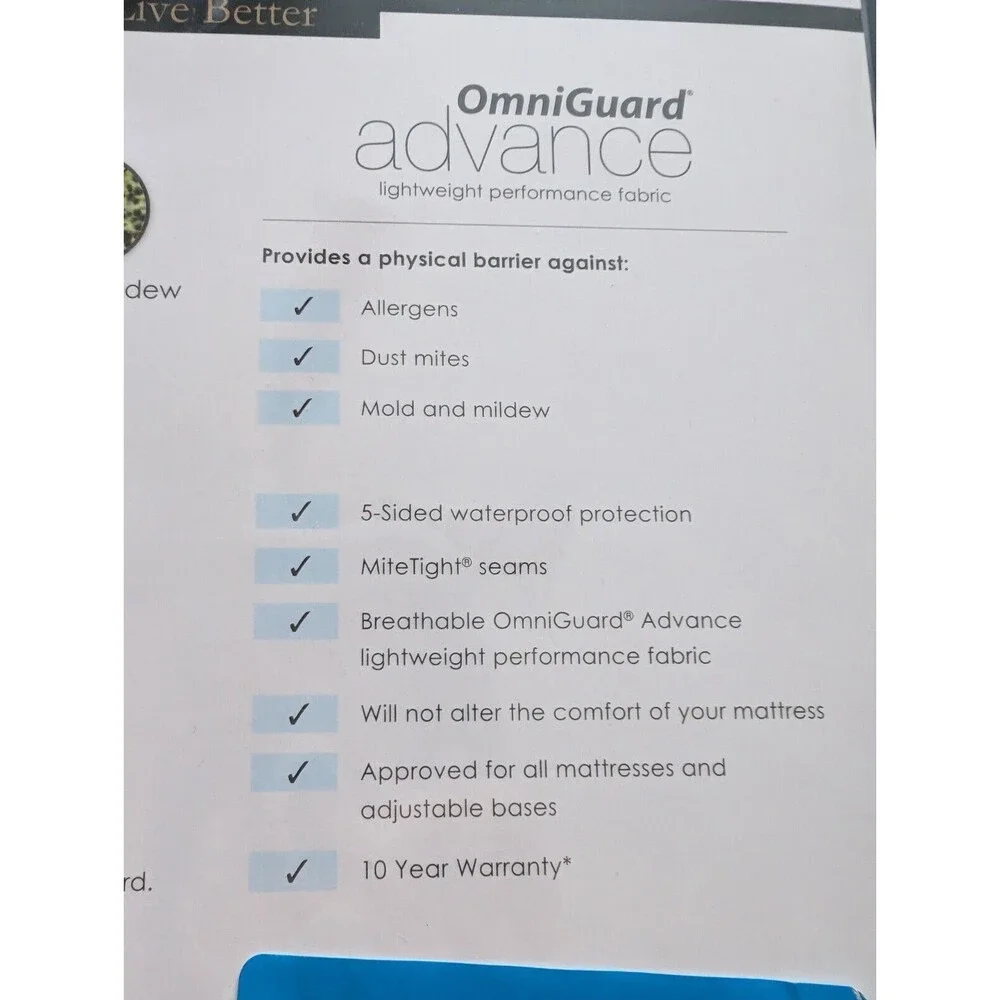 Signature Queen Size Mattress Protector 5 Sided Waterproof Prevents Allergens